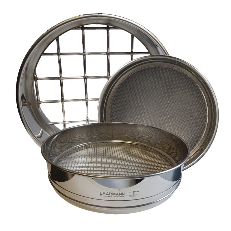 200mm Stainless Steel Laboratory Test Sieve – Croming Body, Standard Mesh, Unbranded